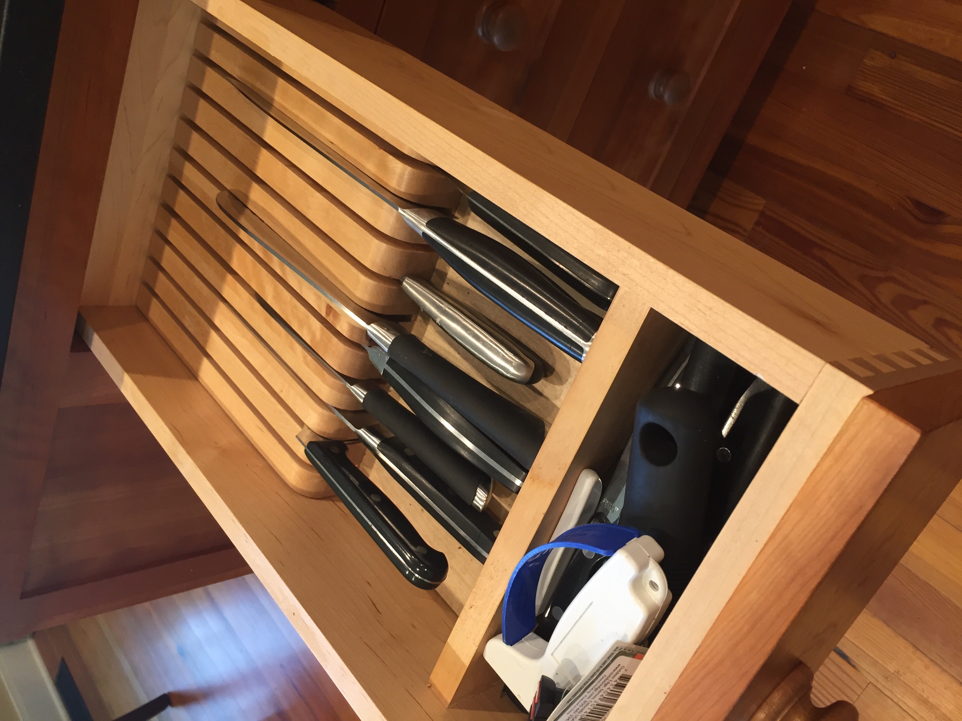 Custom drawer storage detail