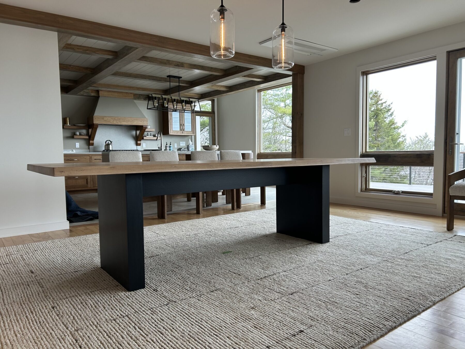 Custom wood dining table
