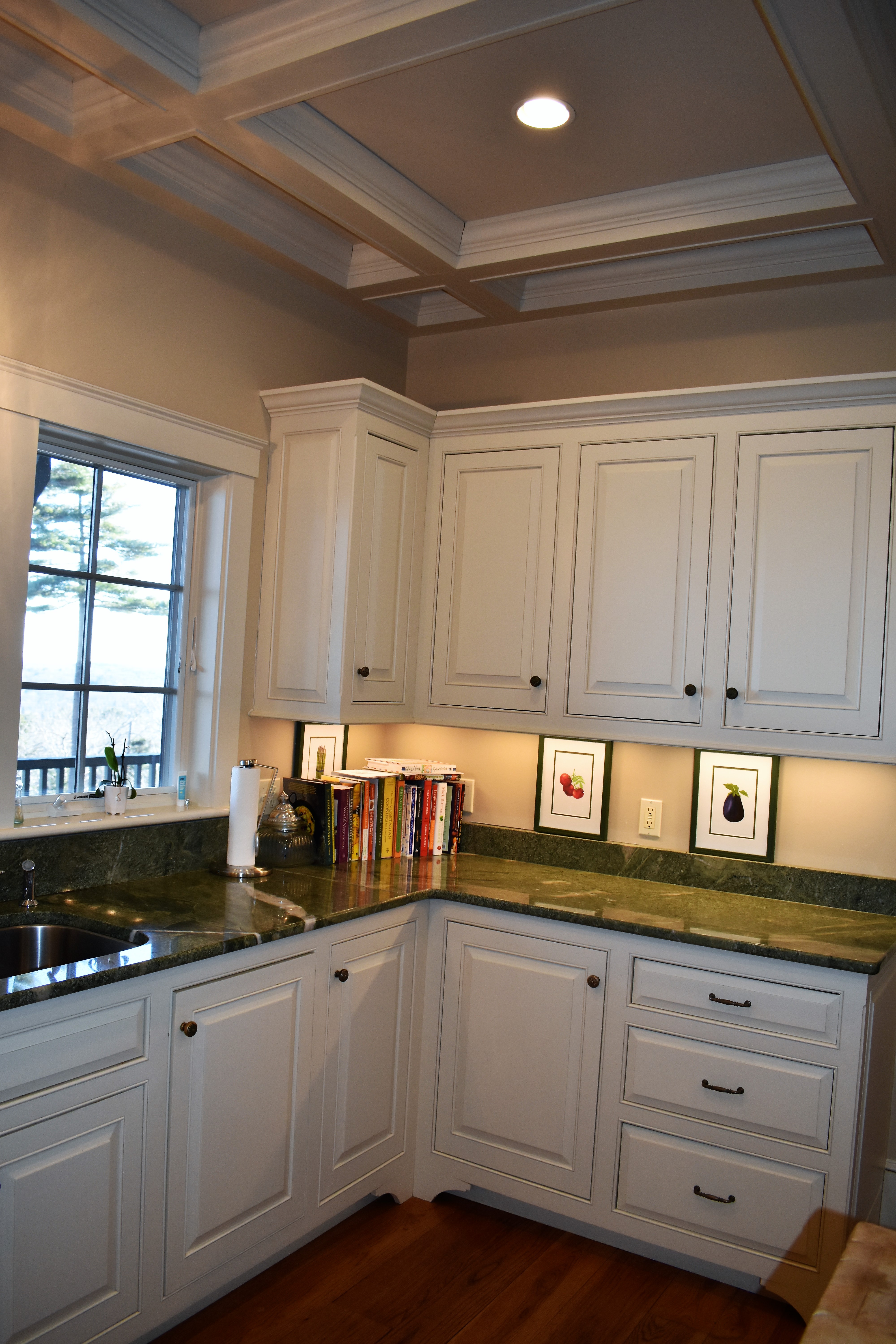 Traditional kitchen island detail