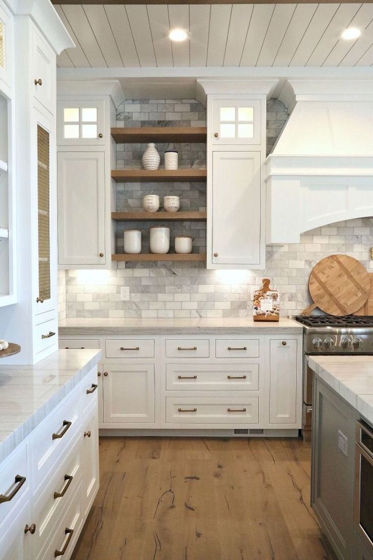 Painted farmhouse style kitchen cabinetry