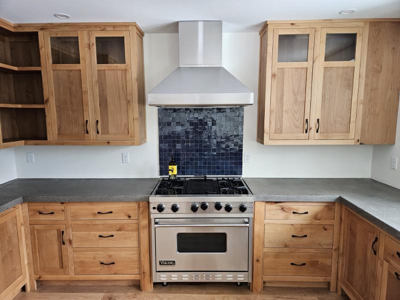 Natural wood range wall