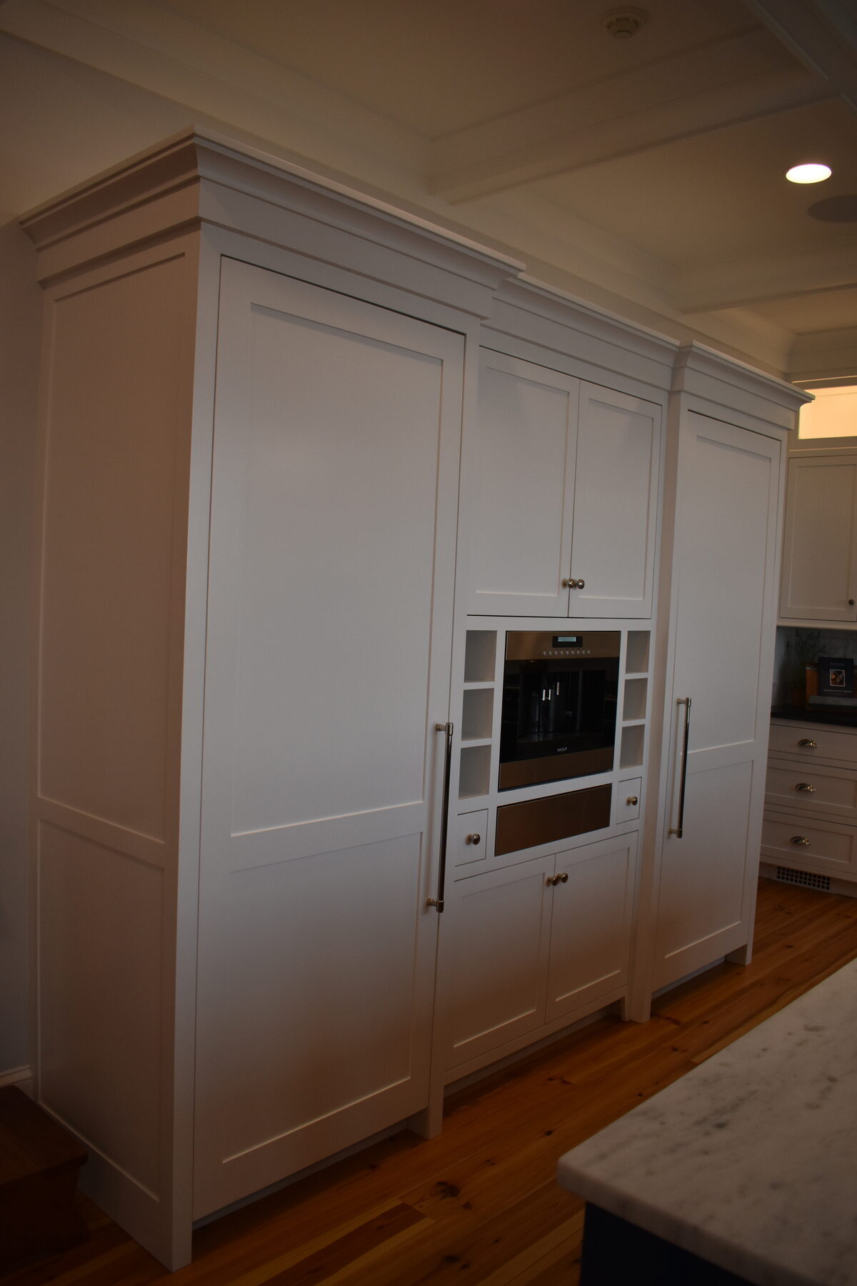 White kitchen appliance wall